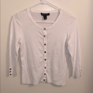 White Button-up Sweater